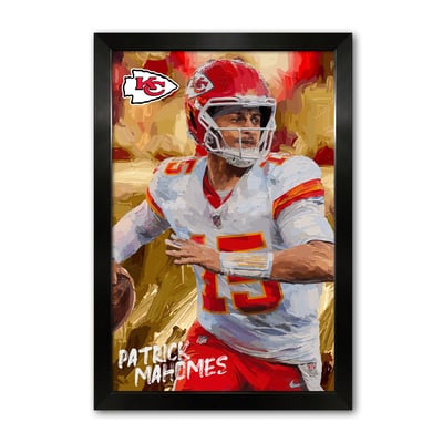 Patrick Mahomes Kansas City Chiefs 14" x 20" Framed Football Player Action Portrait – Artist Series Print