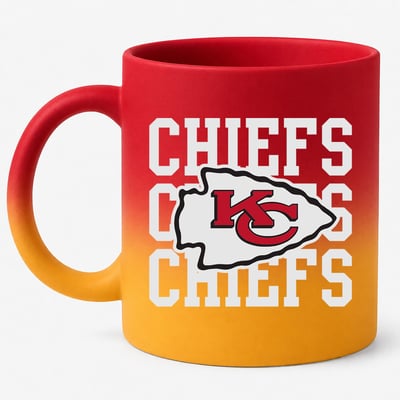 Kansas City Chiefs Pegasus 16oz. Echo Fade Soft Touch Ceramic Mug