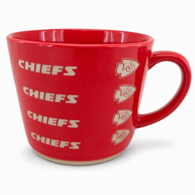 Kansas City Chiefs Pegasus 17oz. Tonal Logo Sand Blasted Mug