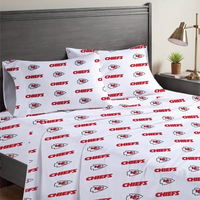 Kansas City Chiefs Pegasus Four-Piece Queen Sheet Set