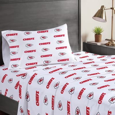 Kansas City Chiefs Pegasus Three-Piece Twin Sheet Set