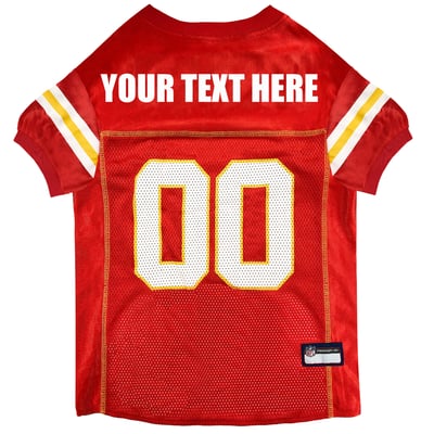 Kansas City Chiefs Pets First Personalized Pet Jersey - Red