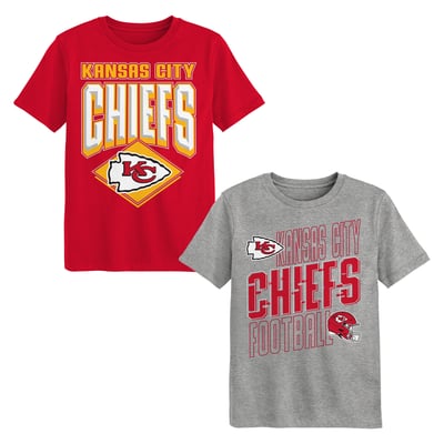 Kansas City Chiefs Outerstuff Preschool Trench Kings 2-Pack T-Shirt Set - Red/Gray