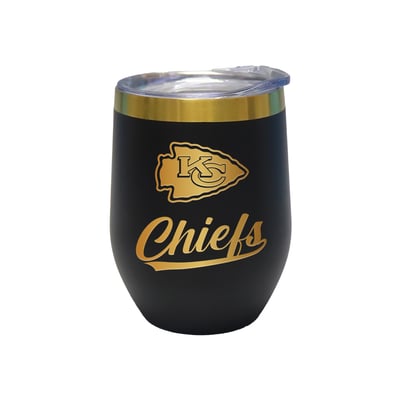 Kansas City Chiefs The Memory Company 12oz. Stainless Steel Gold Lettering Stemless Wine Tumbler