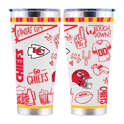 Kansas City Chiefs The Memory Company 30oz. Sketchpad Stainless Steel Tumbler