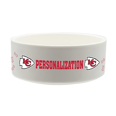 Kansas City Chiefs The Memory Company 35oz. Personalized Ceramic Pet Bowl