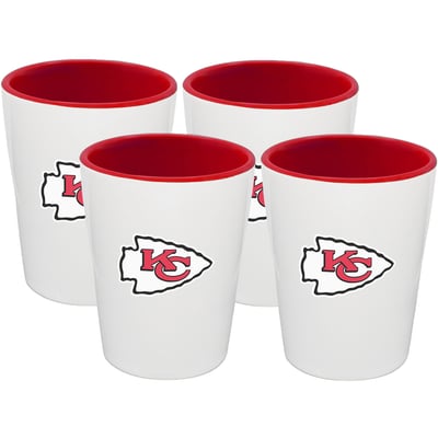 Kansas City Chiefs The Memory Company Four-Pack Ceramic Shot Glass Set