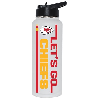 Kansas City Chiefs The Memory Company Let's Go 34oz. Stainless Steel Quencher Bottle