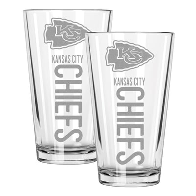 Kansas City Chiefs The Memory Company Two-Piece 16oz. Pinnacle Pint Glass Set
