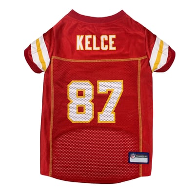 Travis Kelce Kansas City Chiefs Player Pet Jersey - Red