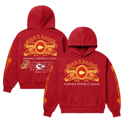 Kansas City Chiefs Born x Raised Unisex Crest Hoodie - Red