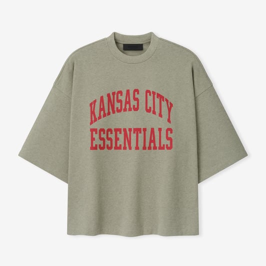 Kansas City Chiefs Fear of God x NFL Unisex Merch T-Shirt - Heather Gray