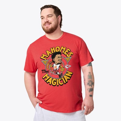Patrick Mahomes Kansas City Chiefs Homage Unisex Caricature Player Graphic Tri-Blend T-Shirt - Red