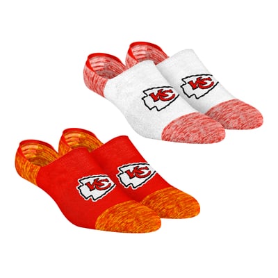 Kansas City Chiefs Rock Em Unisex Two-Pack Marl No-Show Socks
