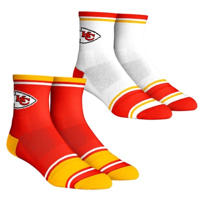 Kansas City Chiefs Rock Em Unisex Two-Pack Team Color Crew Socks