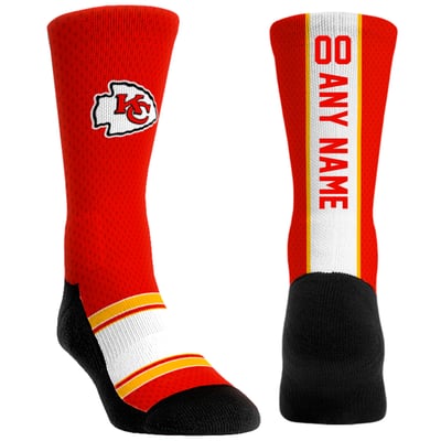  Kansas City Chiefs Rock Em Unisex Custom Jersey Crew Socks - Red
