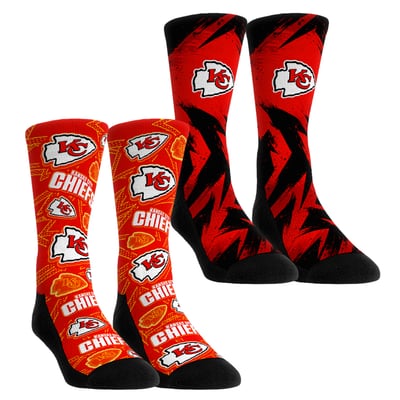  Kansas City Chiefs Rock Em Unisex Gameday Two-Pack Crew Socks Set - Red