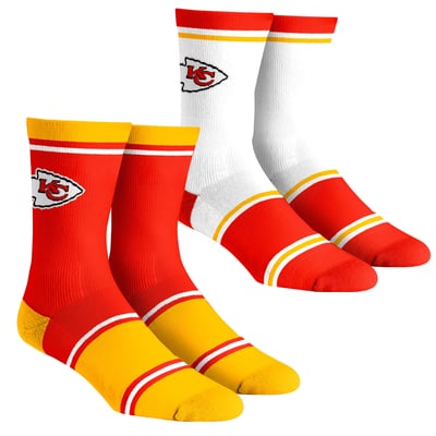 Kansas City Chiefs Rock Em Unisex Two-Pack Team Color Crew Socks - Red
