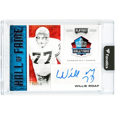 Willie Roaf Kansas City Chiefs Autographed 2020 Panini Playoff Hall Of Fame #HOF-WR #43/50 Card