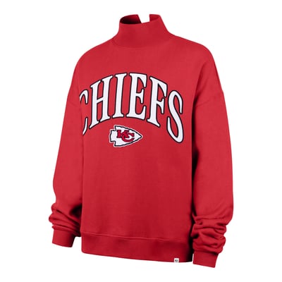 Kansas City Chiefs '47 Women's Plus Size Vantage Mock Neck Pullover - Red