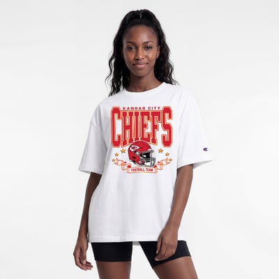  Kansas City Chiefs Champion Women's Oversized T-Shirt - White