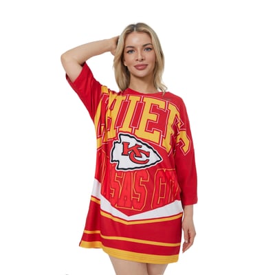Kansas City Chiefs Concepts Sport Women's Mosaic Knit Nightdress - Red