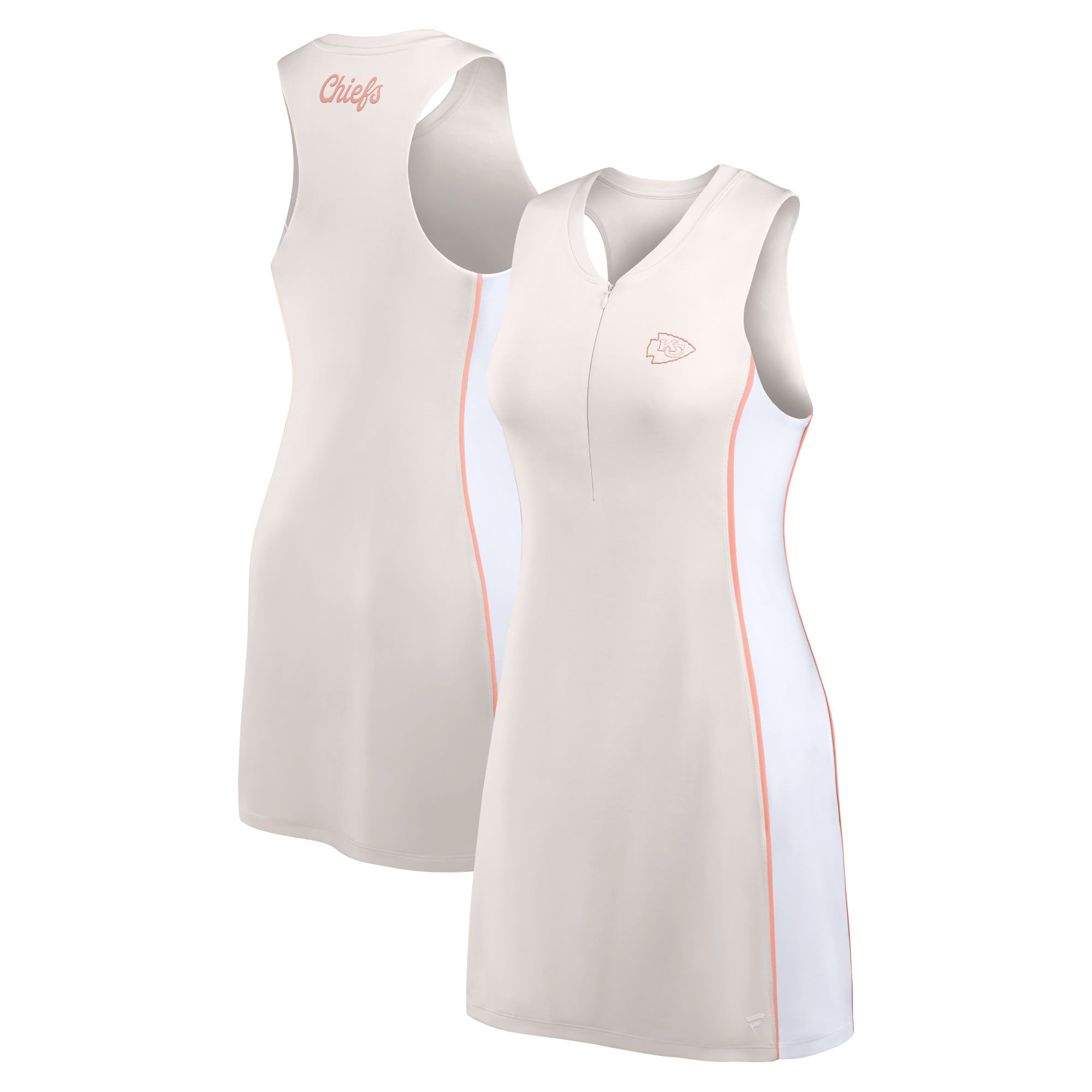 kansas city jersey dress Women's Chiefs Fanatics Cream Studio Boost Athletic Half-Zip Red_Prom_Dress