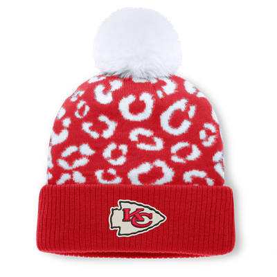 Kansas City Chiefs Fanatics Women's Blur Cuffed Knit Hat with Pom - Red