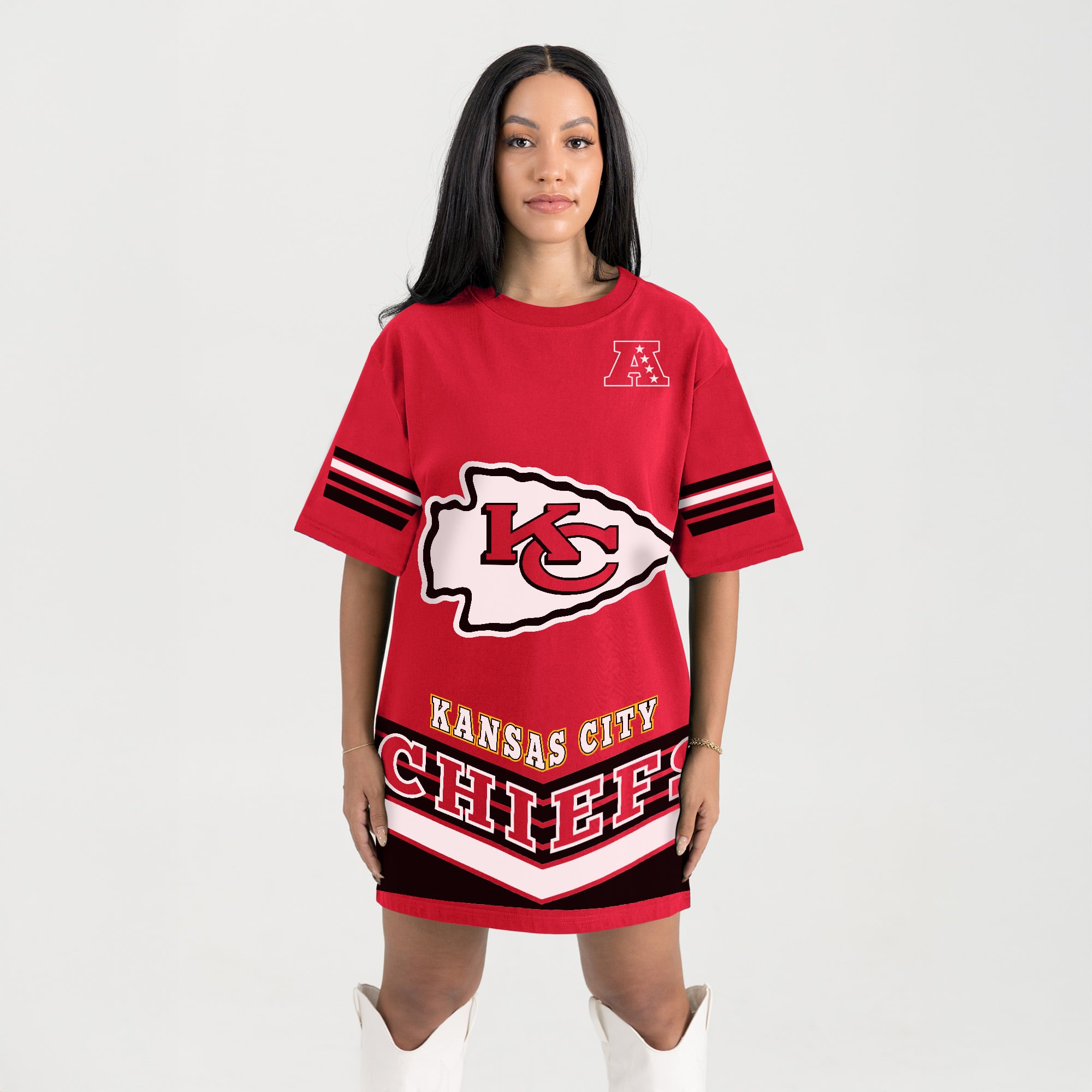 kansas city chiefs jersey dress Women's Gameday Couture Red Perfect Score Vintage T-Shirt Gameday couture