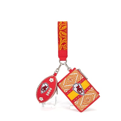 Kansas City Chiefs Montana West Women's Wallet & Football Charm Wristlet