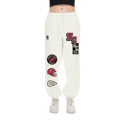  Kansas City Chiefs New Era Women's Academic Sweatpants - Cream