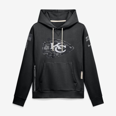  Kansas City Chiefs Nike Women's 2026 Salute to Service Sideline Dri-FIT Pullover Hoodie - Black