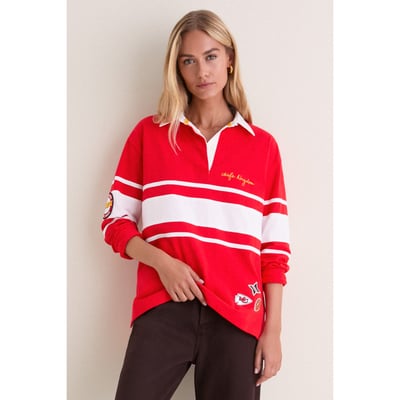 Kansas City Chiefs Tuckernuck Women's Rugby Long Sleeve Polo - Red