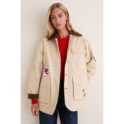 Kansas City Chiefs Tuckernuck Women's Full-Snap Barn Jacket - Stone