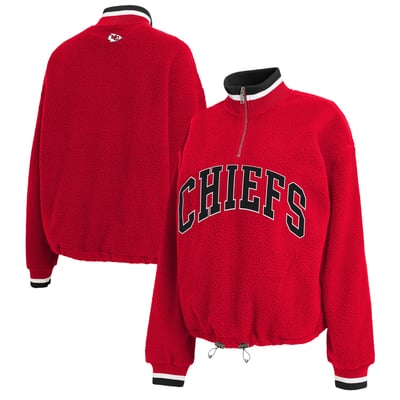  Kansas City Chiefs WEAR by Erin Andrews Women's Polar Fleece Half-Zip Pullover - Red