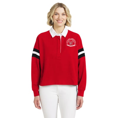  Kansas City Chiefs WEAR by Erin Andrews Women's Rugby Long Sleeve T-Shirt - Red