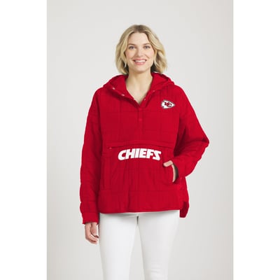  Kansas City Chiefs WEAR by Erin Andrews Women's Woven Packable Jacket - Red
