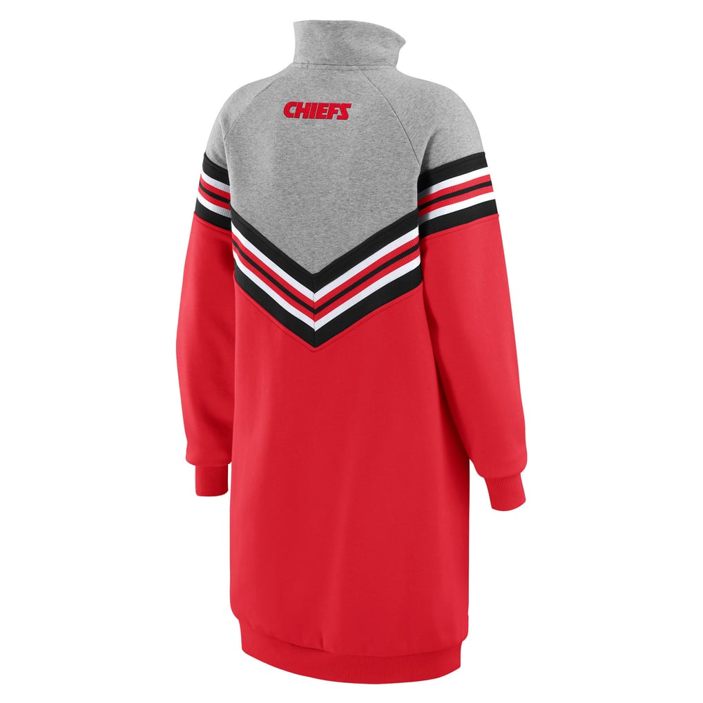 Women's WEAR by Erin Andrews Red/Heather Gray Kansas City Chiefs Chevron Stripe Dress