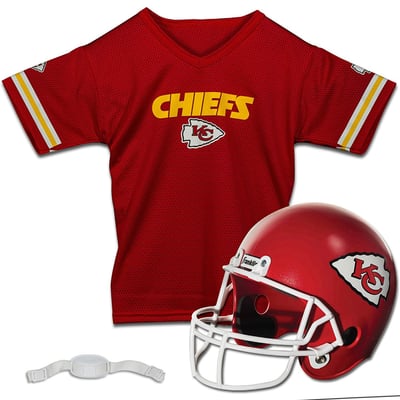 Kansas City Chiefs Franklin Sports Youth NFL Deluxe Helmet & Jersey Set - Red
