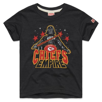 Kansas City Chiefs Homage Youth Star Wars x NFL Tri-Blend T-Shirt - Black