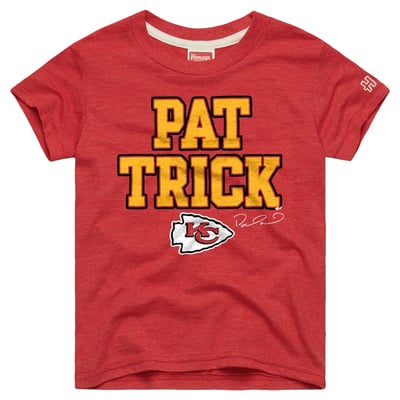 Patrick Mahomes Kansas City Chiefs Homage Youth Player Graphic Tri-Blend T-Shirt - Red