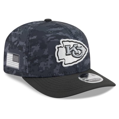 Kansas City Chiefs New Era Youth 2026 Salute To Service 9SEVENTY Adjustable Hat - Black