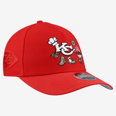 Kansas City Chiefs New Era Youth Cartoon A-Frame 9FORTY Adjustable Hat - Red
