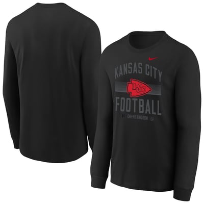 Kansas City Chiefs Nike Youth Essential Long Sleeve T-shirt - Black