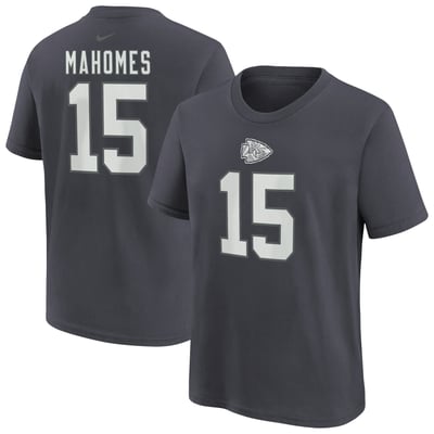 Patrick Mahomes Kansas City Chiefs Nike Youth Name & Number T-Shirt - Anthracite
