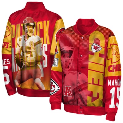 Patrick Mahomes Kansas City Chiefs Outerstuff Youth Legendary Full-Snap Satin Jacket - Red