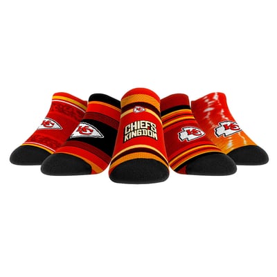  Kansas City Chiefs Rock Em Youth Super Fan Five-Pack Low-Cut Socks Set - 