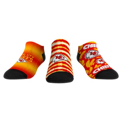  Kansas City Chiefs Rock Em Youth Make Some Noise Three-Pack Low-Cut Socks Set - Red