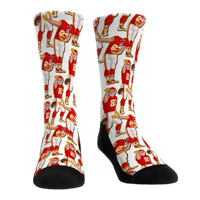 Travis Kelce Kansas City Chiefs Rock Em Youth Player Celebration Crew Socks