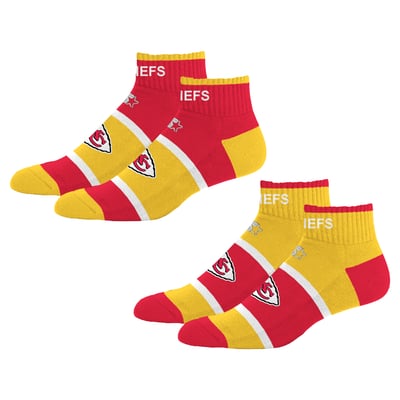 Kansas City Chiefs Starter Youth Season Opener Two-Pack Quarter Socks Set - Red
